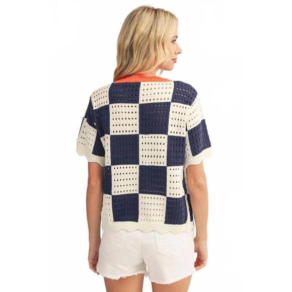 NEW JODIFL highway run sweater in checkered - Picture 4 of 5